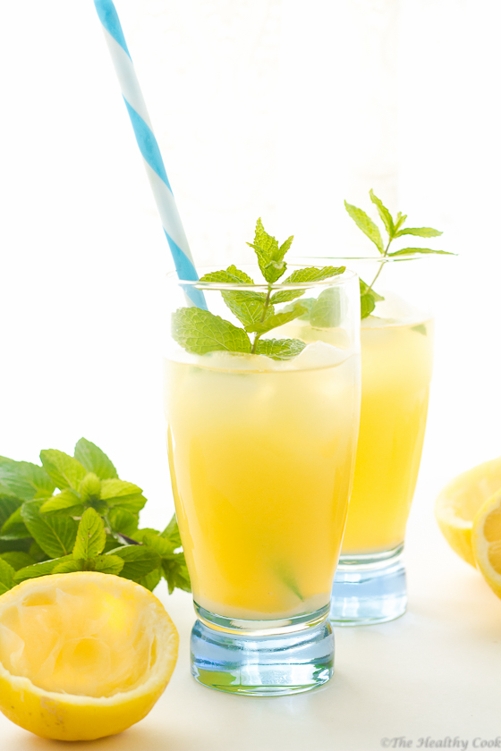 Mint Syrup Lemonade Λεμονάδα με Σιρόπι Μέντας The Healthy Cook